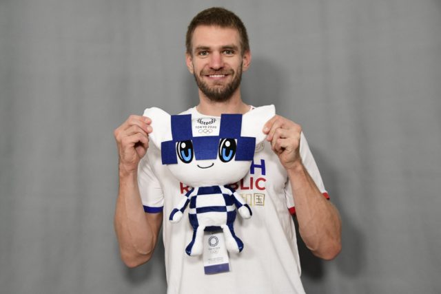 Ondřej Synek při představení olympijské kolekce